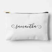 Pochette À Accessoires Nom de la signature du Curl mou noir (Recto)