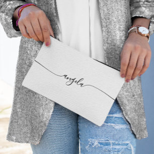 Pochette À Accessoires Nom de la signature du verre noir