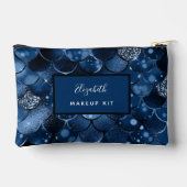 Pochette À Accessoires Nom de l'écaille de sirène bleu marine (Verso)