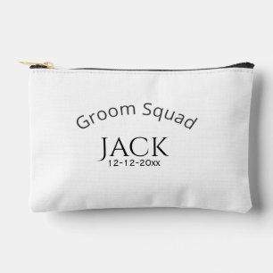 Pochette À Accessoires nom de l'équipe du marié date année lettre grasse 