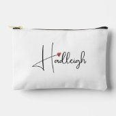 Pochette À Accessoires Nom de script manuscrit personnalisé (Recto)