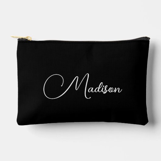 Pochette À Accessoires Nom de script moderne (Recto)