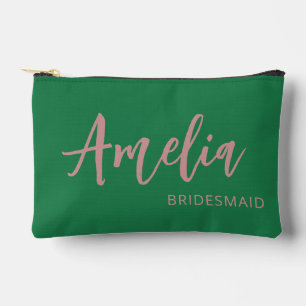Pochette À Accessoires Nom de script personnalisé Maquillage Bachelorette