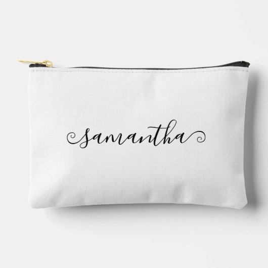 Pochette À Accessoires Nom de signature en écriture cursive courte (Recto)