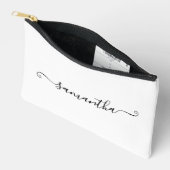 Pochette À Accessoires Nom de signature mignon noir (Ouvrir)