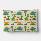 Pochette À Accessoires Nom d'enfants de dinosaure mignon école (Verso)