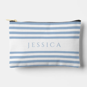 Pochette À Accessoires Nom des bandes bleues modernes