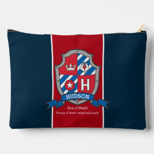 Pochette À Accessoires Nom d'Hudson signifiant crête de chevaliers bleu r