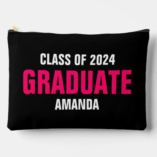 Pochette À Accessoires Nom du diplômé personnalisé (Recto)