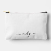 Nom du monogramme blanc noir moderne