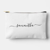 Pochette À Accessoires Nom élégant en écriture calligraphique (Recto)