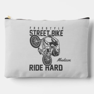 Pochette À Accessoires Nom et couleur personnalisés Street Bike