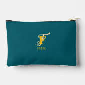 Pochette À Accessoires Nom initial personnalisé du monogramme (Verso)