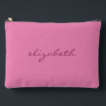 Pochette À Accessoires Nom manuscrit personnalisé Texte rose Élégant Gran<br><div class="desc">Personnalisé Moderne Élégant Simple Modèle manuscrit Nom Ou Texte Télécharger Image Accessoires D'Impression / Sacs Et Wallets / Sacs Cosmétiques Et Toilettes / Sacs Roses Couleur Solide Grand Accessoire Pouch.</div>