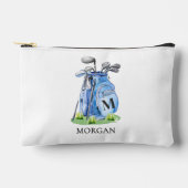 Pochette À Accessoires Nom Monogramme Bleu Golf (Recto)