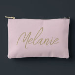 Pochette À Accessoires Nom Monogramme Élégant Moderne Minimaliste Rose Pâ<br><div class="desc">Pochette Accessoire Nom Monogramme Élégant Moderne Minimaliste Rose Pâle. Personnalisez avec style avec votre nom personnalisé.</div>