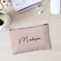 Nom Monogramme moderne Script Blush Pink