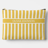 Pochette À Accessoires Nom Personnalisable Jaune d'été (Recto)