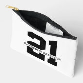 Pochette À Accessoires Nom personnalisé 21e anniversaire Moderne (Ouvrir)