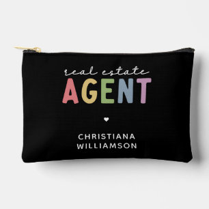 Pochette À Accessoires Nom personnalisé Agent immobilier Cadeaux immobi