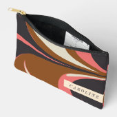 Pochette À Accessoires Nom personnalisé Art élégant Retro tendance Marbre (Ouvrir)