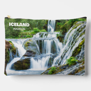 Pochette À Accessoires Nom personnalisé Cascades d'Islande