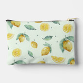 Pochette À Accessoires Nom personnalisé citrons aquarelle (Verso)