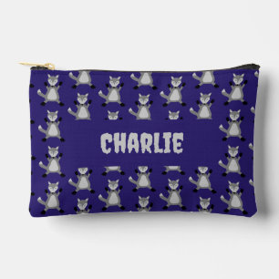 Pochette À Accessoires Nom personnalisé déplaisant Halloween Wolf