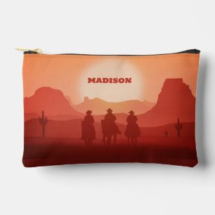Pochette À Accessoires Nom personnalisé Desert Cowboys