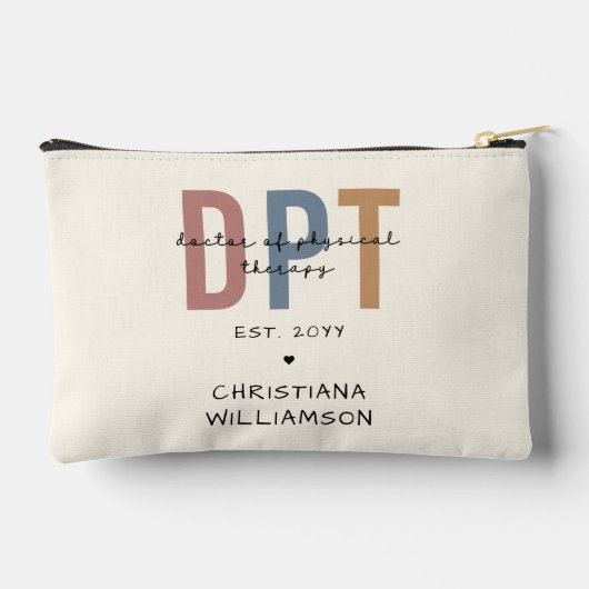 Pochette À Accessoires Nom personnalisé DPT Doctor of Physical Therapy (Verso)