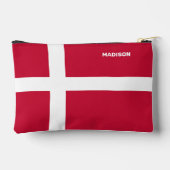 Pochette À Accessoires Nom personnalisé et texte Danemark Indicateur (Verso)