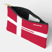 Pochette À Accessoires Nom personnalisé et texte Danemark Indicateur (Ouvrir)