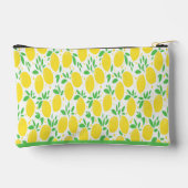 Pochette À Accessoires Nom personnalisé jaune citron motif (Verso)