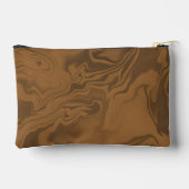 Pochette À Accessoires Nom personnalisé marbre brun texture (Verso)
