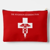 Pochette À Accessoires Nom personnalisé Médicale Professionnel (Verso)