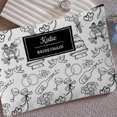 Pochette À Accessoires Nom personnalisé mignon Bridesmaid Proposition Maq