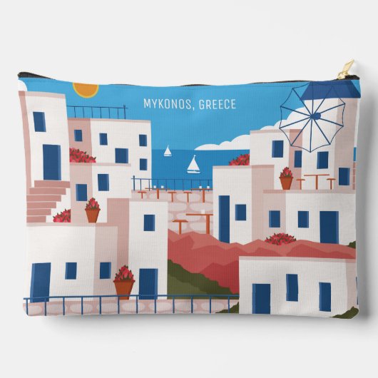 Pochette À Accessoires Nom personnalisé Mykonos Grèce (Verso)