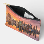 Pochette À Accessoires Nom personnalisé New York City Skyline (Ouvrir)