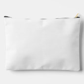 Pochette À Accessoires Nom personnalisé noir et blanc minimal et élégant (Verso)