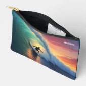 Pochette À Accessoires Nom personnalisé Surf (Ouvrir)
