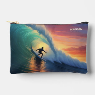 Pochette À Accessoires Nom personnalisé Surf