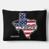 Pochette À Accessoires Nom personnalisé Texas (Verso)
