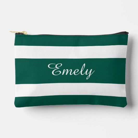 Pochette À Accessoires Nom vert moderne (Recto)