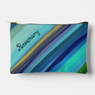 Pochette À Accessoires Noms personnalisés Teintes de l'océan en haute mer