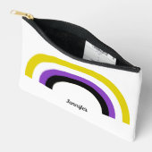 Pochette À Accessoires Non binaire Rainbow Non binaire Personnalisé (Ouvrir)