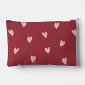 Pochette À Accessoires Notes d'amour Coupe d'impression rose rouge Coupe (Verso)