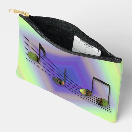 Pochette À Accessoires Notes de dubstep (Ouvrir)