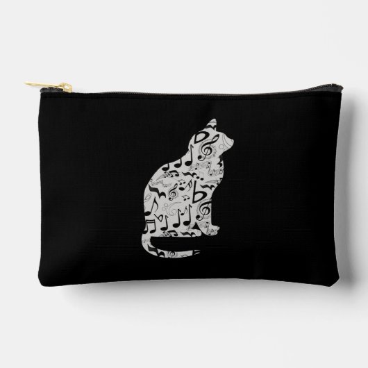 Pochette À Accessoires Notes musicales Amoureux des chats - Musicien mini (Recto)