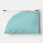 Pochette À Accessoires Nouveauté moderne Custom Turquoise & Green (Verso)