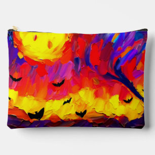Pochette À Accessoires Nuit Abstraite d'Halloween moderne